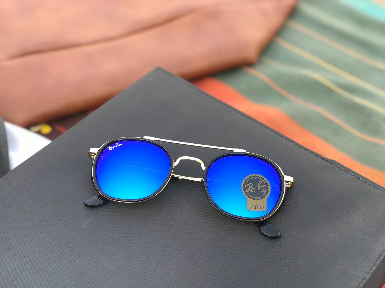 Araybana Round Rb 4612 Gold - Blue Marcury