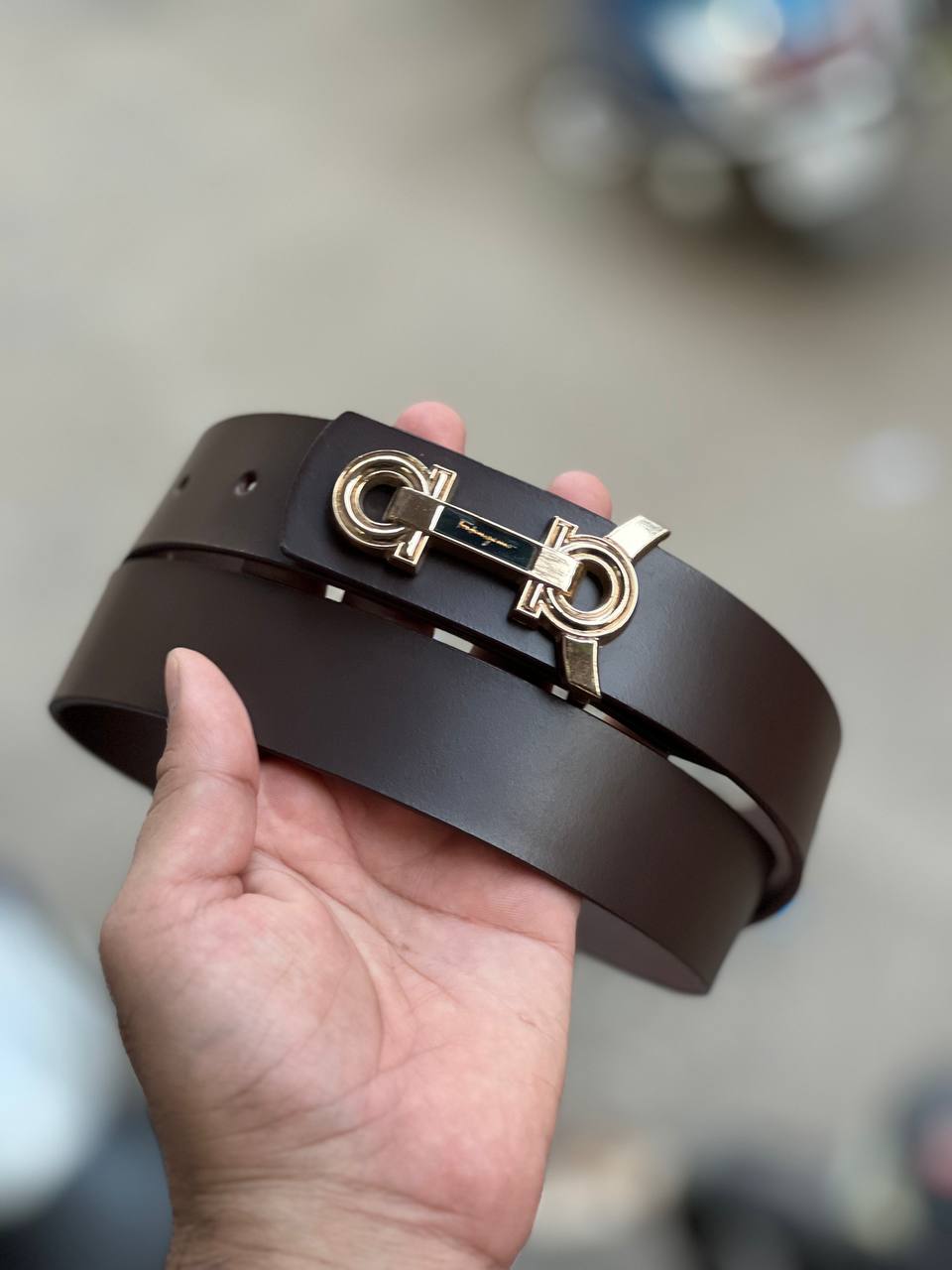 Aferragamoa Original Leather Brown Formal Belt