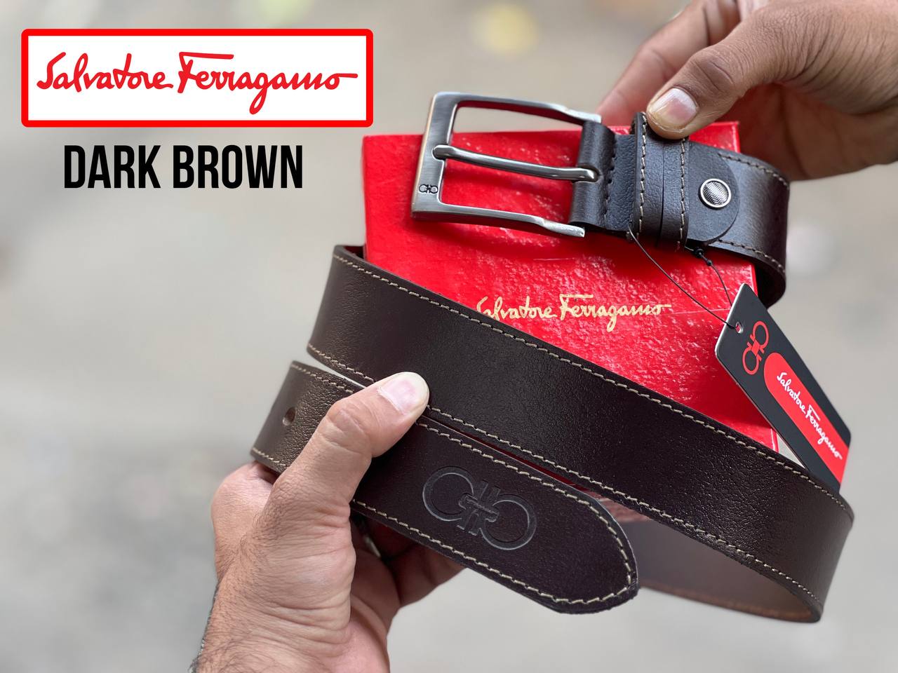 Aferragamoa Original Leather Dark Brown