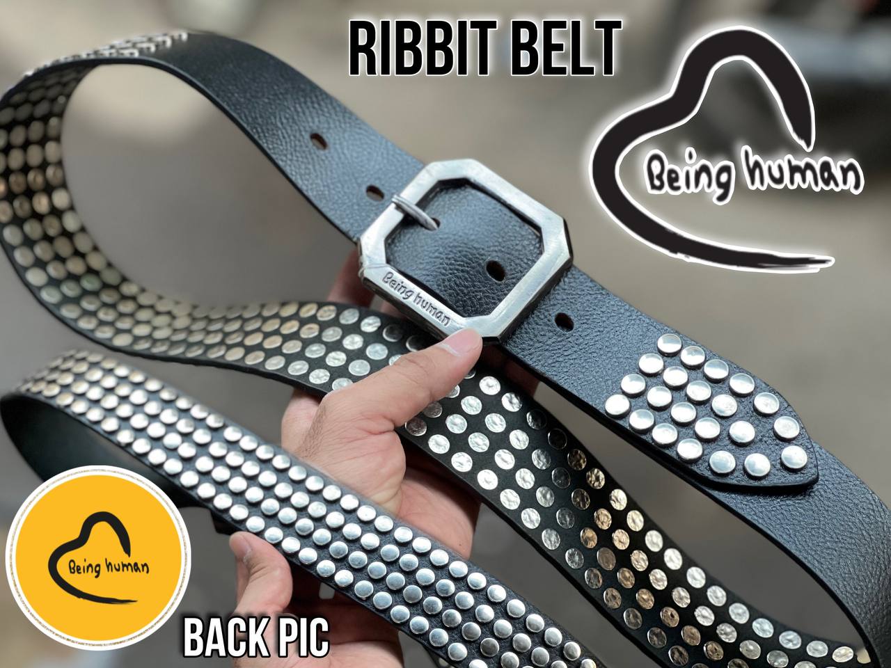Abeing Humana Original Leather Quality Ribbit Belt Round Ribbit 4 Mix