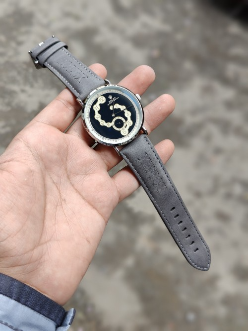 Arolexa Grey Silver Oyster Perpetual Quartz Formal