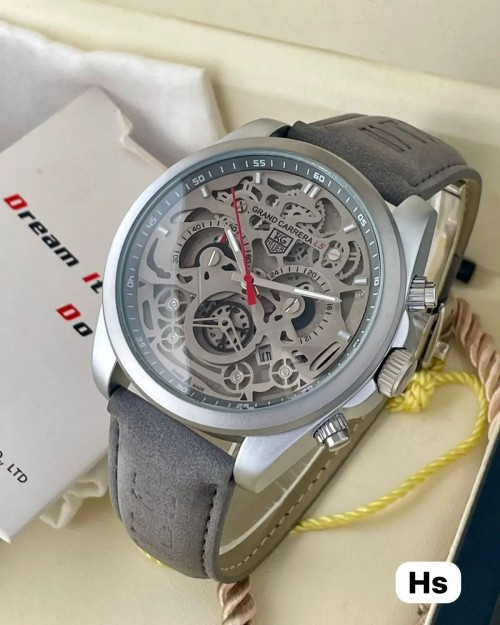 Atag Heuera Grand Carrera Cr7 Grey Belt Quartz