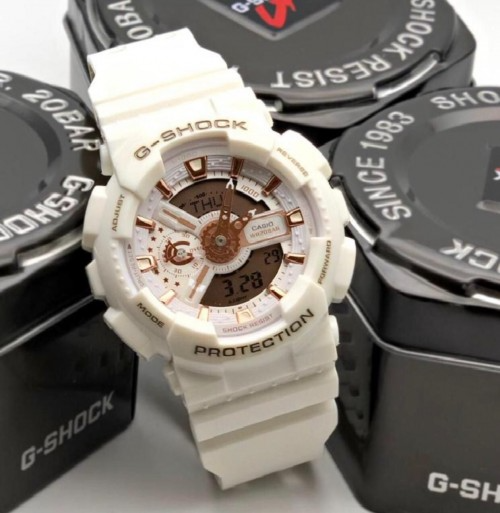 Acasio G-Shocka Digital Ga 110 1Bdr White Rosegold Premium