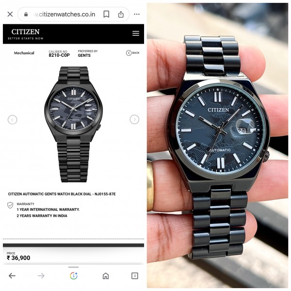 Acitizena All Black Quartz Watch