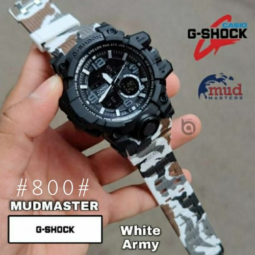 Acasio G-Shocka Mud-Master White Army - Digital And Quartz