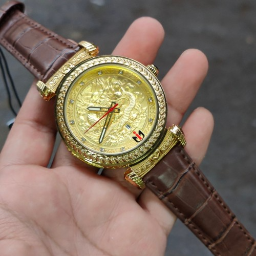 Anepica Ainvictaa Dregon Dial Gold Brown Belt Quartz
