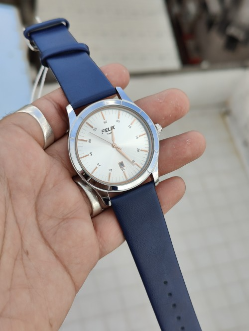 Afelixa 90137 G Blue Belt White Dial Quartz Date Working