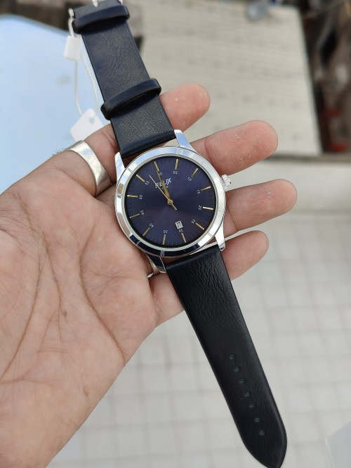 Afelixa 90137 G Black Belt Peacock Dial Quartz Date Working