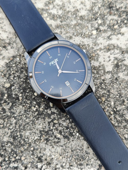 Afelixa 90137 G Black Belt Black Dial Quartz Date Working