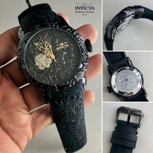 Ainvictaa Date Working Big Dial Belt Black