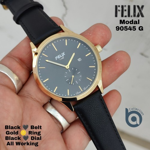 Afelixa 90545 G Full Black Gold Ring All Working  Quartz