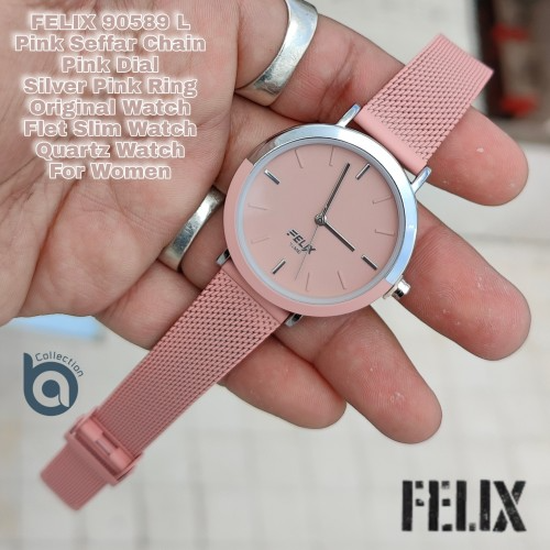 Afelixa 90589 L Pink Seffar Chain Pink Dial Quartz
