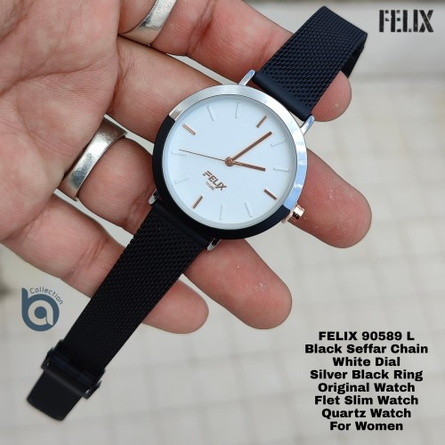 Afelixa 90589 L Black Seffar Chain White Dial Quartz