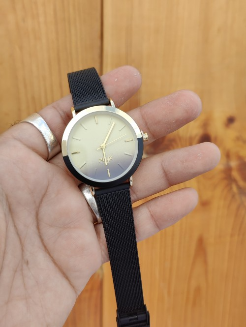 Afelixa 90589 L Black Seffar Chain Gold Black Dial Quartz