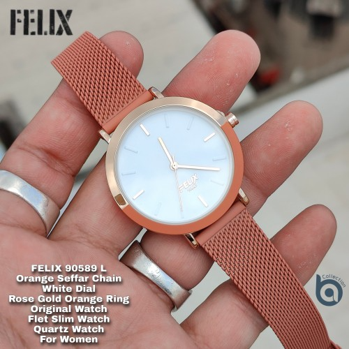 Afelixa 90589 L Orange Seffar Chain White Dial Quartz