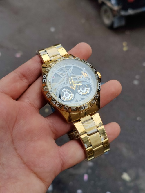 Aroger Dubuisa Chain Gold Quartz - White Dile